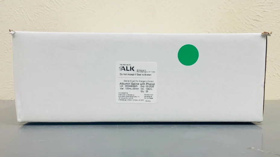 20mm Sterile, Clear, Albumin Saline w/ Phenol Serum Glass Vials, ALK - Image 9