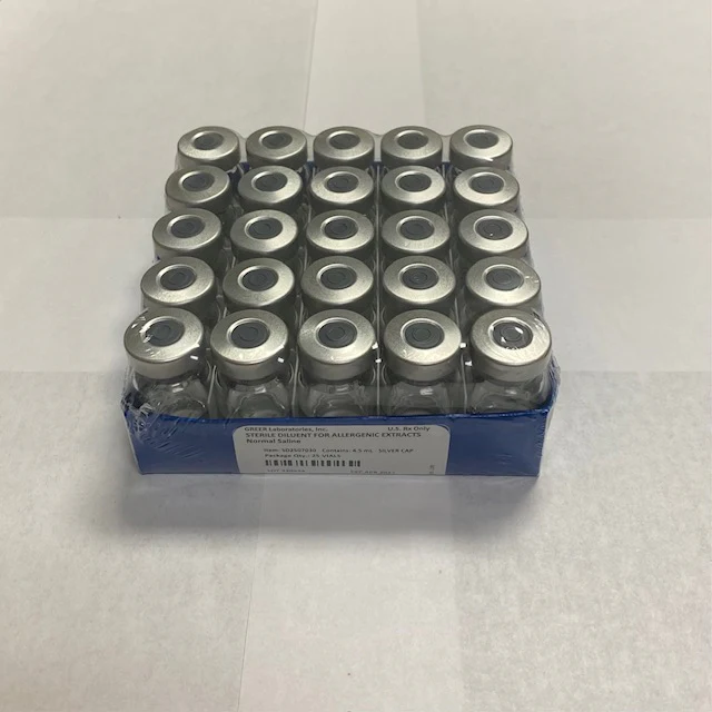 20mm Sterile, Clear, Normal Saline w/ Phenol Serum Glass Vials, ALK & Greer - Image 11