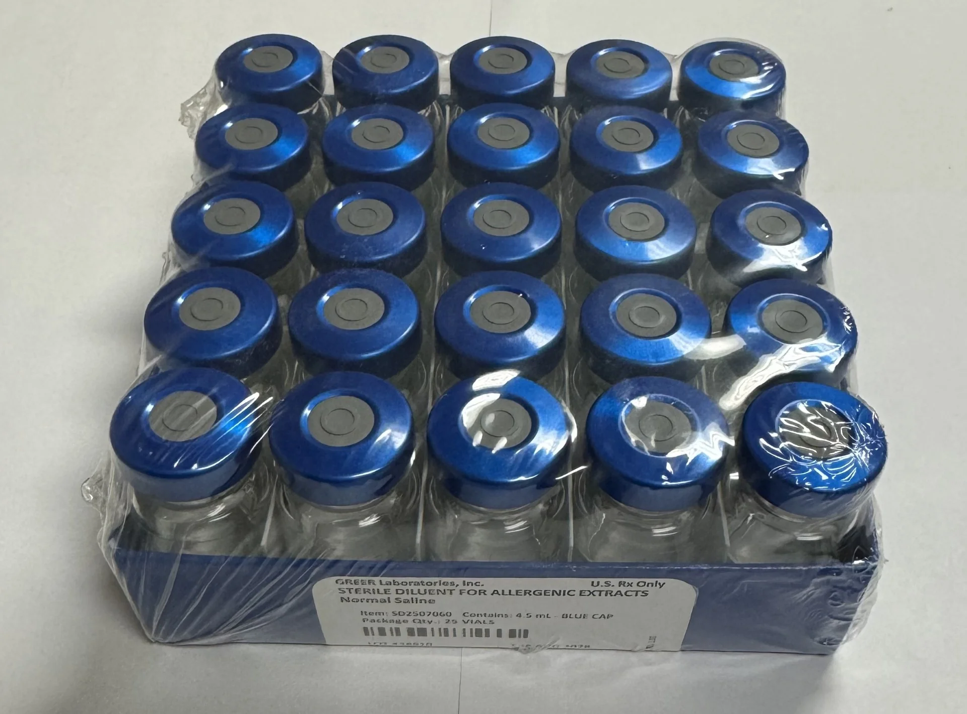 20mm Sterile, Clear, Normal Saline w/ Phenol Serum Glass Vials, ALK & Greer - Image 12
