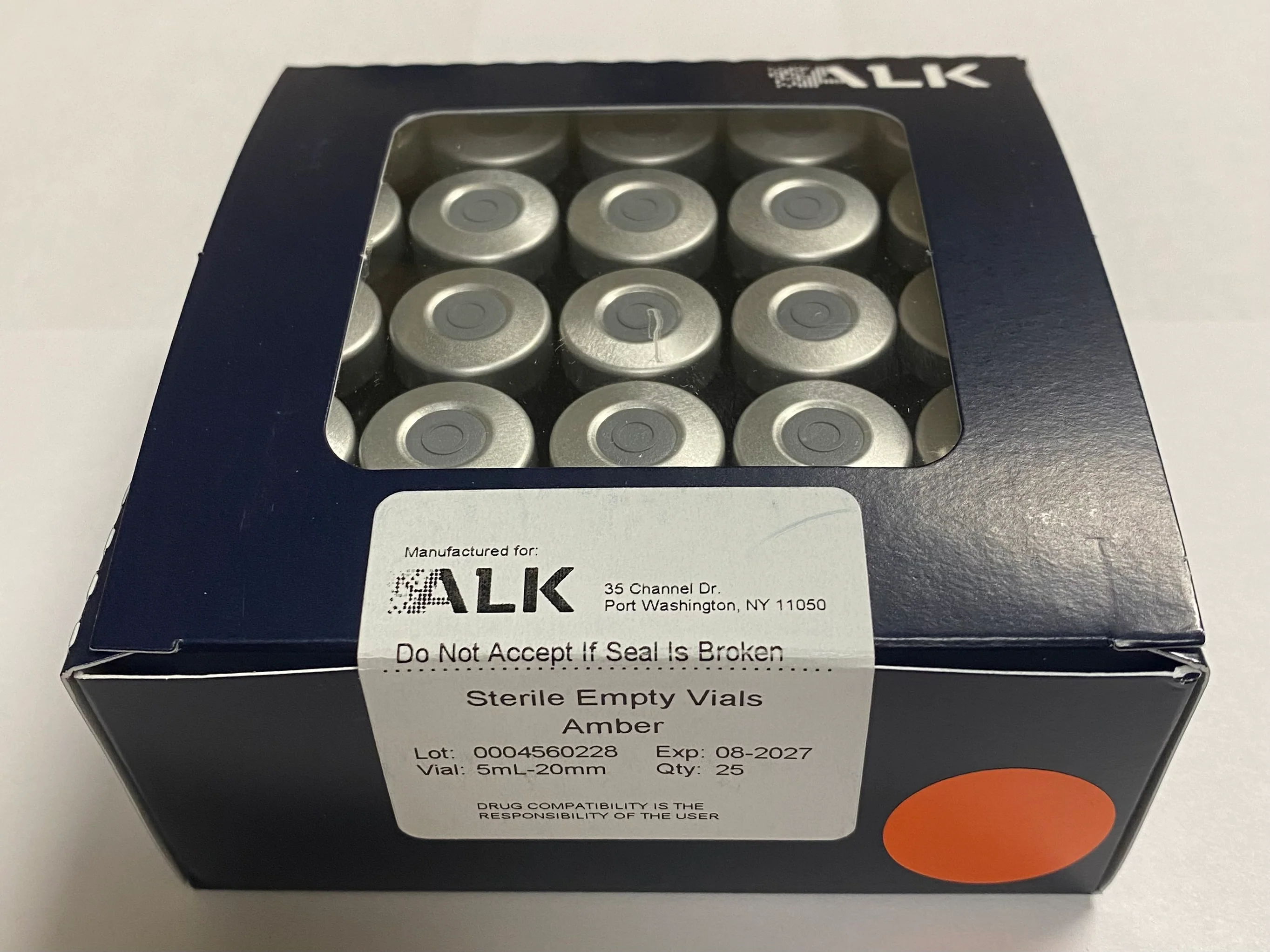 13mm & 20mm Sterile, Empty Amber Vials, ALK - Image 3
