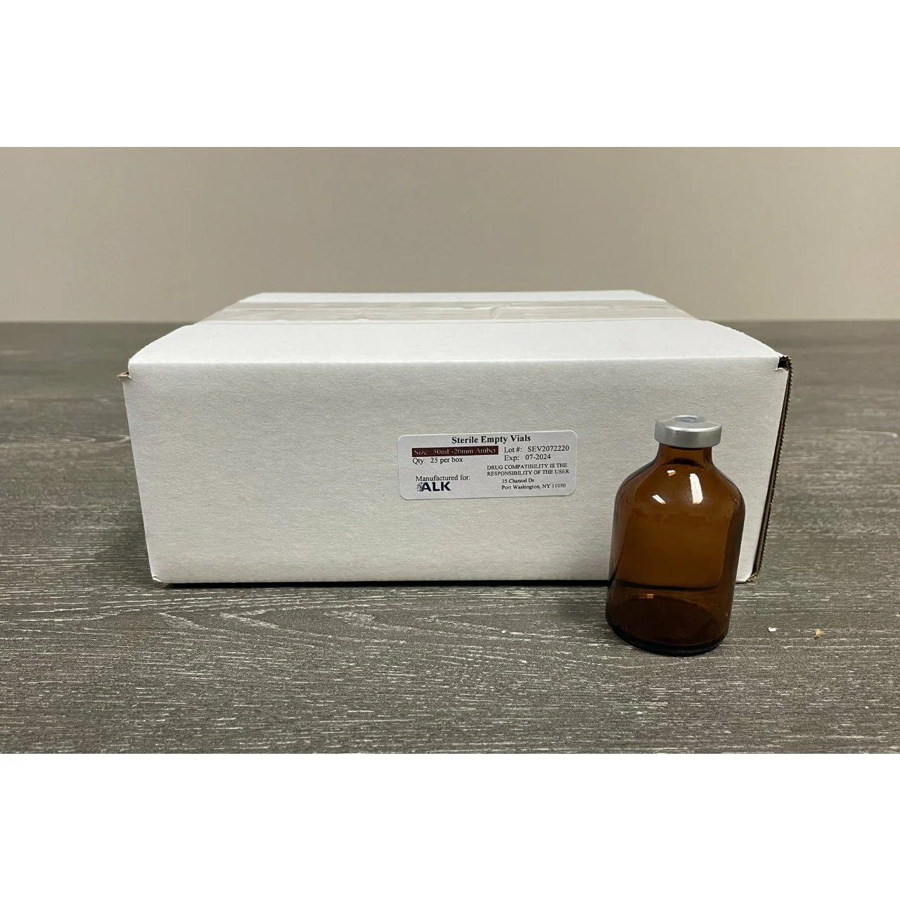 13mm & 20mm Sterile, Empty Amber Vials, ALK - Image 6