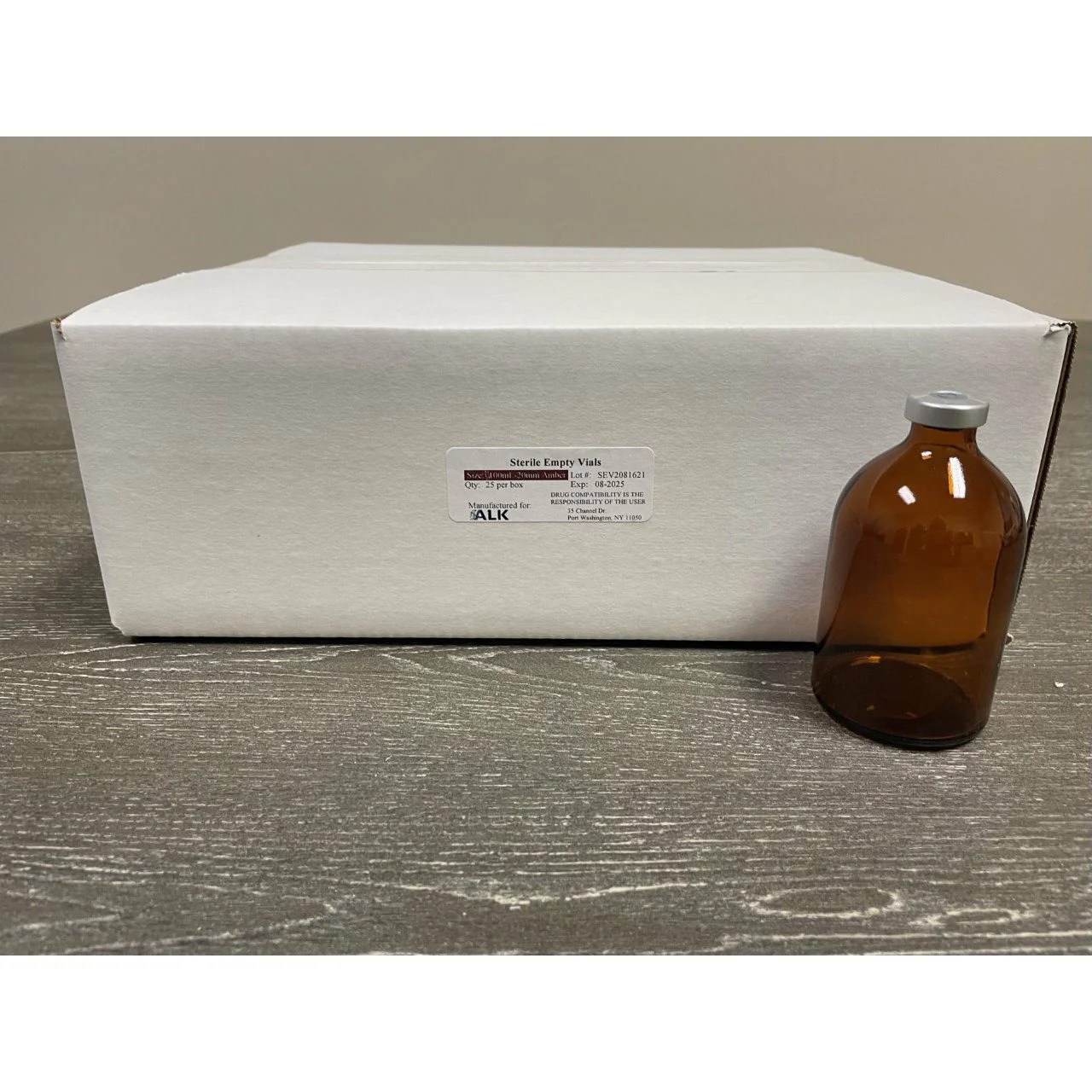 13mm & 20mm Sterile, Empty Amber Vials, ALK - Image 7