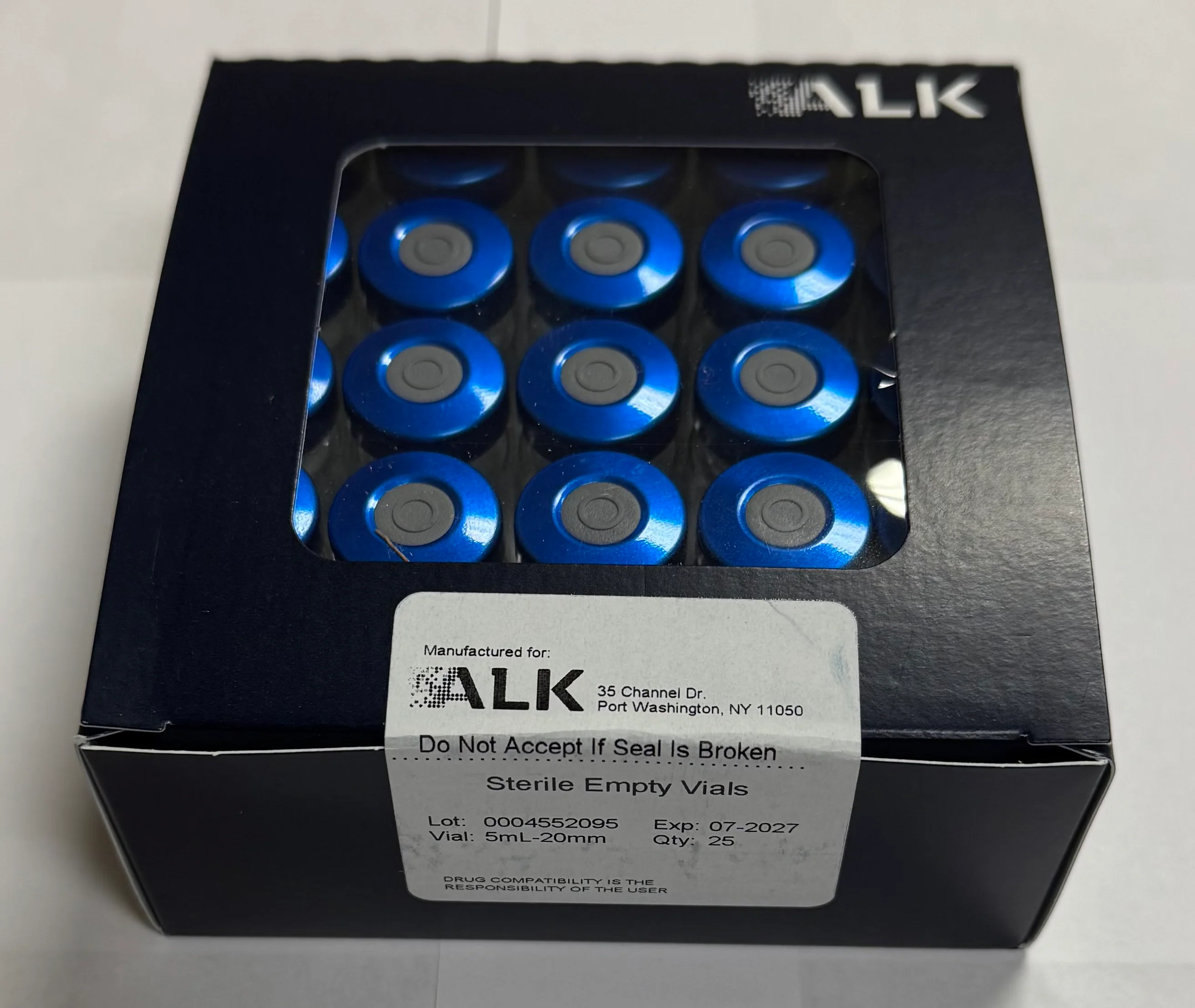 20mm, 5ml Sterile, Empty, Clear Glass Vials, ALK - Image 3