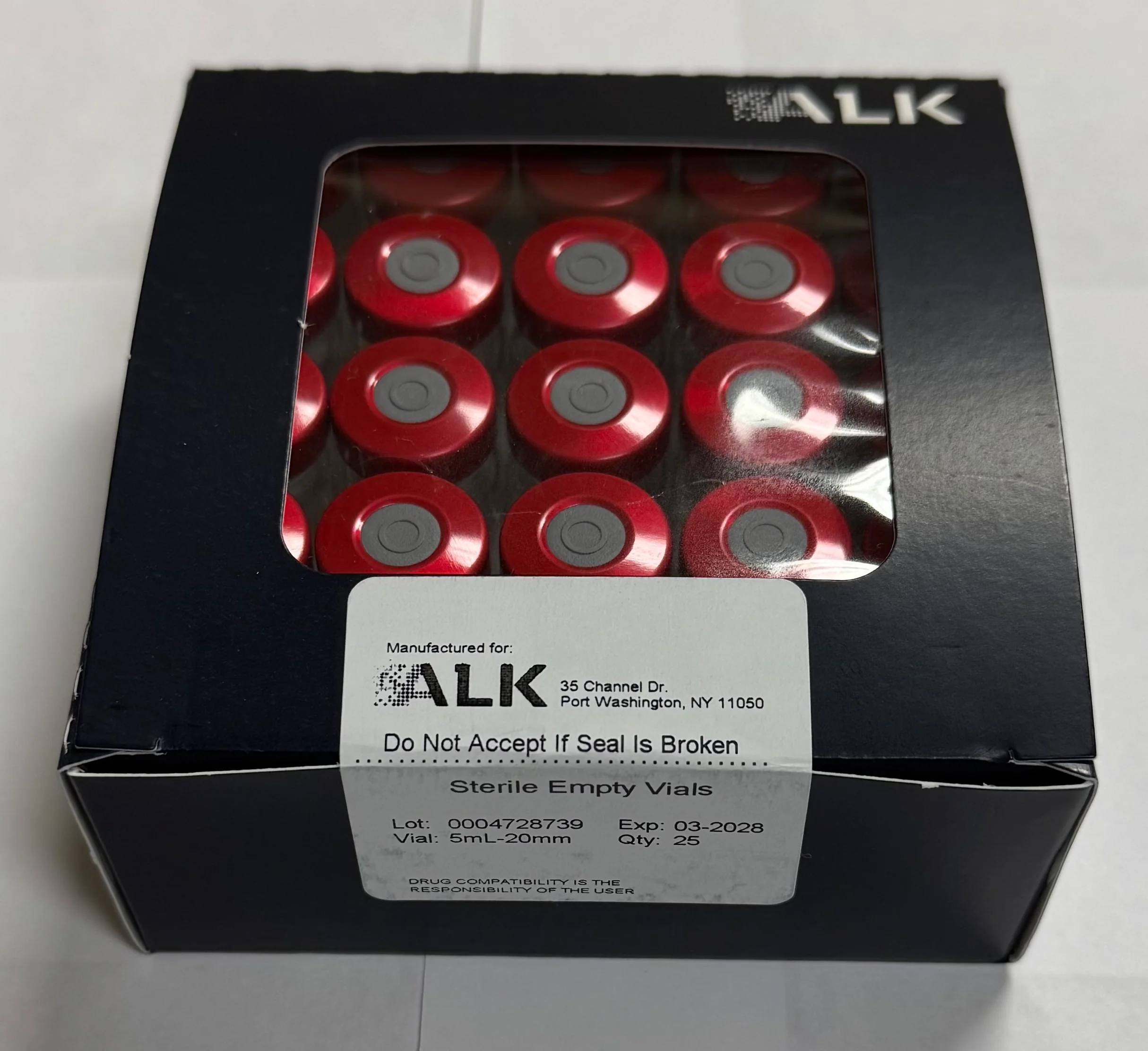 20mm, 5ml Sterile, Empty, Clear Glass Vials, ALK - Image 4