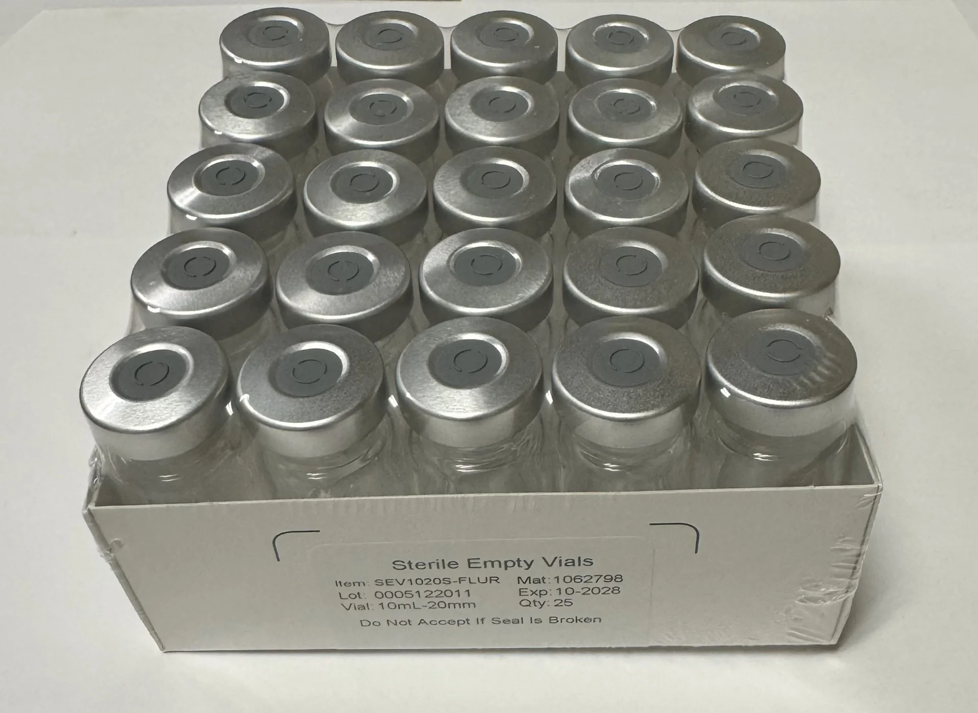 20mm, 10ml Sterile, Empty, Clear Glass Vials, ALK - Image 7